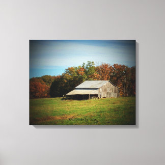 Old Kentucky Barn Canvas Afdruk