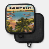 Old Key West Florida met Garrison Bight Pannenlap (Voorkant / Achterkant)