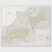 Old Kisatchie National Forest Map (1967) Cadeaupapier (Vlak)