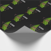 Old-kra Funny Okra Pun Dark BG Cadeaupapier (Hoek)