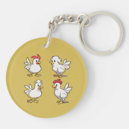 Old lady Chicken Sleutelhanger