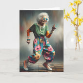 Old Lady Dancing Kaart (Gele Bloem)