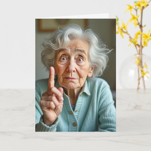 Old Lady Kaart (Gele Bloem)