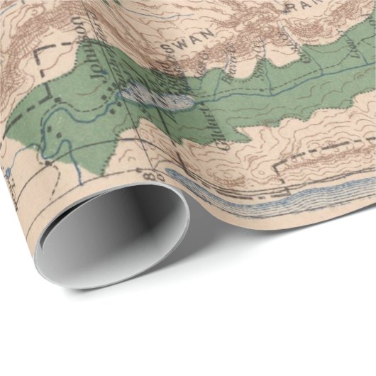 Old Lewis and Clark National Forest Map (1900)  Cadeaupapier (Rol Hoek)