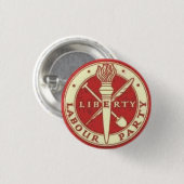 Old Liberty Labour Party Logo Ronde Button 3,2 Cm (Voorkant /achterkant)