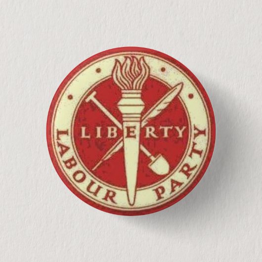Old Liberty Labour Party Logo Ronde Button 3,2 Cm (Voorkant)