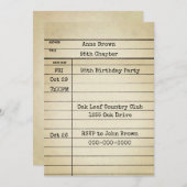 Old Library Kaart 95th Birthday Party (Voorkant / Achterkant)