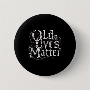 Old Lives Funny Retro Clic Rocker Design Sticker Ronde Button 5,7 Cm