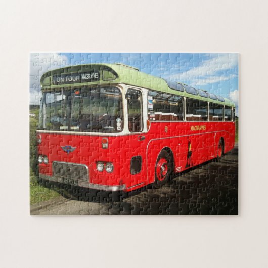 Old Macbraynes Bus op het eiland Bute Jigzaag Puzz Legpuzzel (Horizontaal)