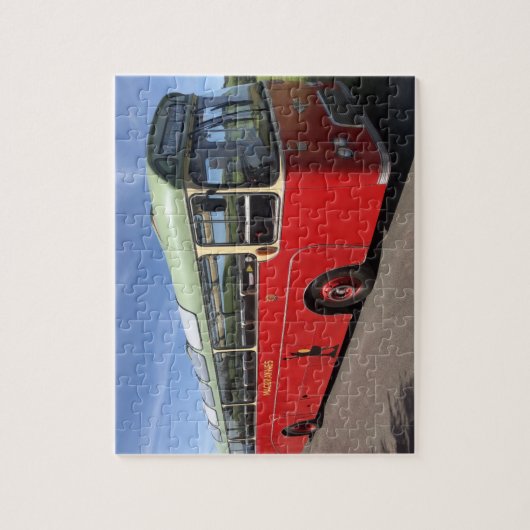 Old Macbraynes Bus op het eiland Bute Legpuzzel (Verticaal)
