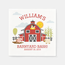 Old MacDonald Boerderij Verjaardagsfeestje Servet