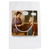 Old MacDonald, first grader, fails English. Medium Cadeauzakje (Voorkant)