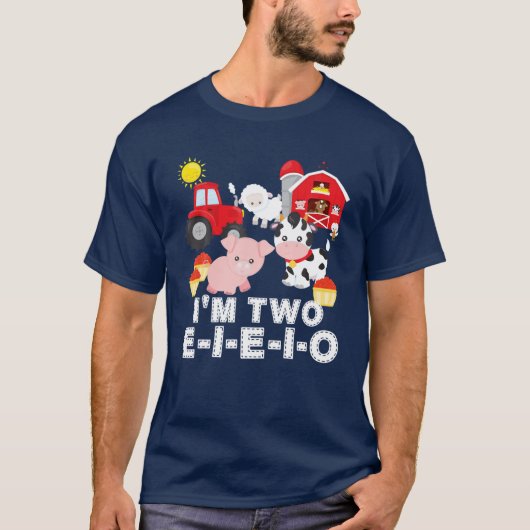 Old Macdonald had een Boerderij Nursery Rhyme 2nd  T-shirt (Voorkant)
