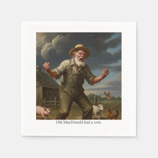 Old MacDonald had een koe. Servet