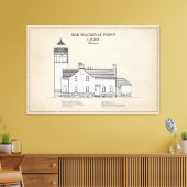Old Mackinac Point Light - Michigan – SBD Canvas Afdruk (Insitu (Woonkamer))