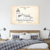 Old Mackinac Point Light - Michigan – SBD Canvas Afdruk (Insitu (Slaapkamer))