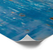 Old mail box on doorantique, background, blue, box poster (Hoek)