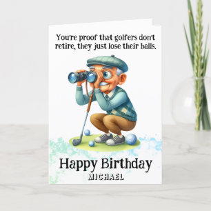 *~* Old Man AP94 Hilarious Golf Carte Anniversaire