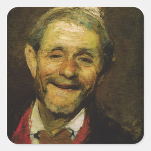 Old Man Laughing, 1881 Vierkante Sticker