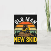 Old Man New Skid Funny Skid Steer Operator Kaart (Voorkant)