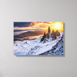 Old Man of Storr Golden Sunset  Canvas Afdruk
