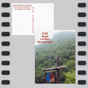 Old Man of the Mountain New Hampshire Fotografisch Briefkaart