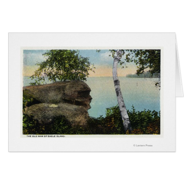 Old Man Rock Formation of Eagle Island Uitzicht (Voorkant Horizontaal)