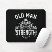 Old Man Strength Funny Gym Motivation Workout Gift Muismat (Met muis)