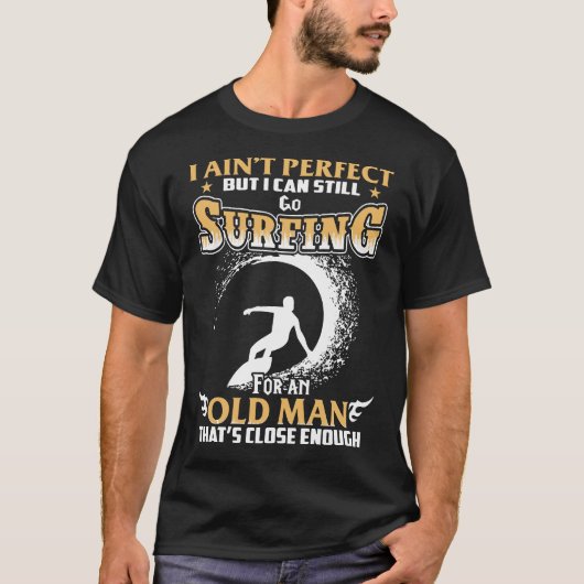 Old Man Surfen T-shirt (Voorkant)