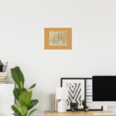 Old Map of New Orleans, LA Poster (Thuiskantoor)