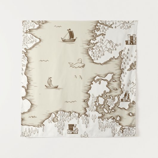 Old map of the North Sea, Britain and Scandinavia, Wandkleed (Voorkant)