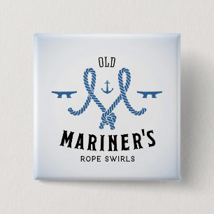 Old Mariner Poster Vierkante Button 5,1 Cm