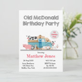 Old McDonald Boerderij Birthday Party (Staand voorkant)