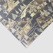  Old Merry-kerstavond Village Tissuepapier (Detail)