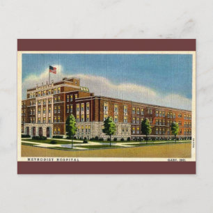 Old Methodist Hospital in Gary, Indiana Briefkaart