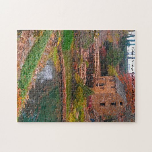 Old Mill Arkansas. Jigzaag Puzzle Legpuzzel (Horizontaal)