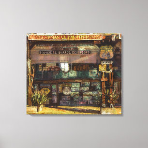 Old Mining Town Souvenir Shack Canvas Afdruk
