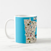 Old Minnesota Map Postcard Mug Koffiemok (Links)