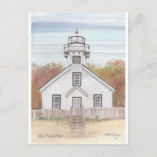 Old Mission Point Light House Briefkaart