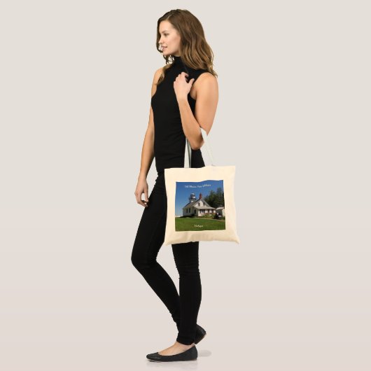 Old Mission Point Lighthouse canvas tas (Voorkant (model))