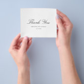Old Money Black and White Wedding Thank You Card Flyer (Hand)
