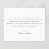 Old Money Black and White Wedding Thank You Card Flyer (Achterkant)
