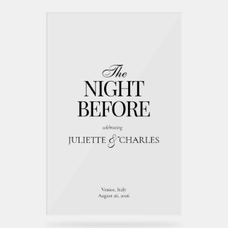 Old Money Black & White | Rehearsal Dinner Sign