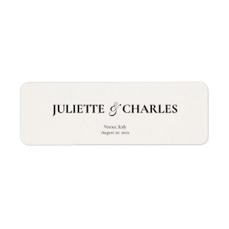 Old Money Black & White | Wedding Label