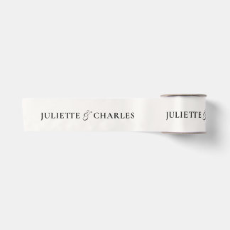 Old Money Black & White | Wedding Satin Ribbon Lint