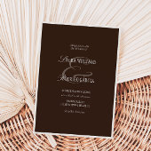 Old Money Brown Ivory Wedding Kaart