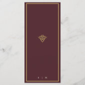 Old Money Burgundy Wedding Flat Menu (Dos)