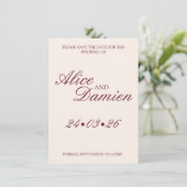 Old Money Elegant Save The Date (Debout devant)