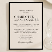 Old Money Esthetisch, gebroken wit, ingelijste bru Kaart