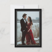 Old Money Modern Formal Black Luxury Chic QR code RSVP Kaartje (Achterkant)